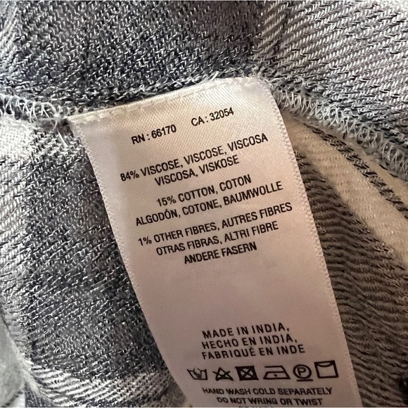 Anthropologie | Akemi & Kin Dalton Embroidered Plaid Flannel Popover Top Size S - Picture 13 of 14